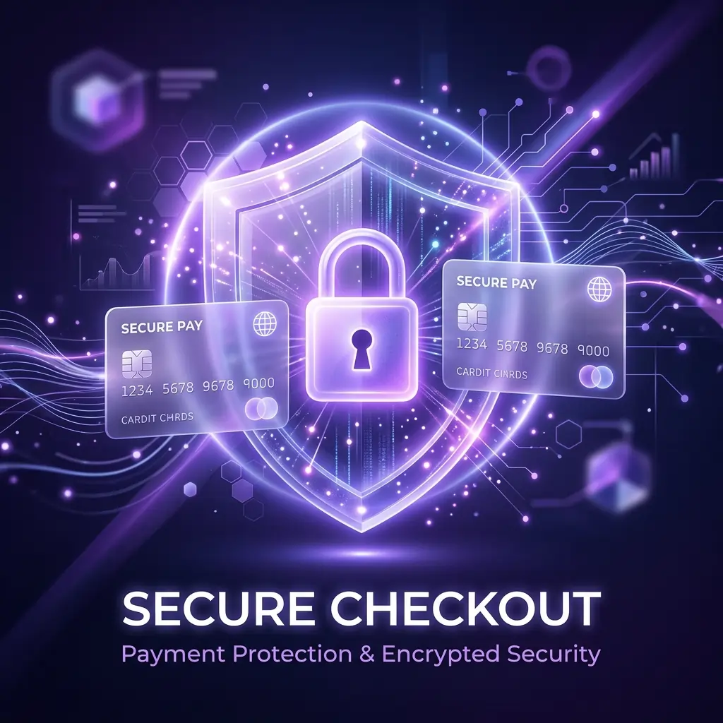 Secure Checkout Encryption Lock illustration